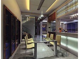 小型餐廳模型