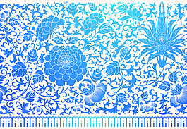 藍色花卉