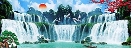 瀑布流水圖片