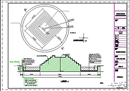金字塔跌水施工圖