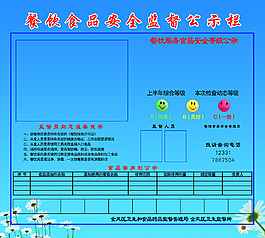 餐饮食品安全监督公示栏