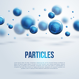 藍色粒子科技背景