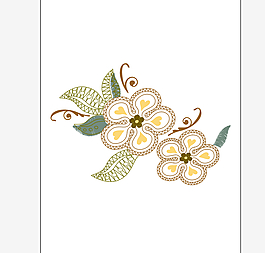 花朵繡花圖
