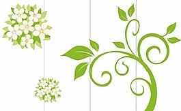 清新百合移門(mén)花紋