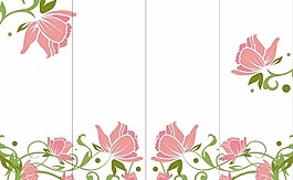 粉色可爱移门花纹