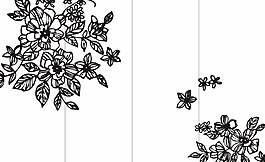 漂亮精美花朵移门花纹