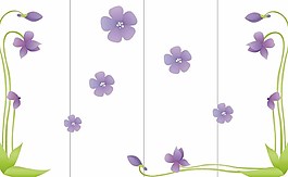 紫色小花朵移門花紋
