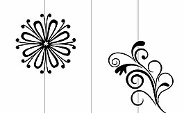 黑色漂亮移门花纹