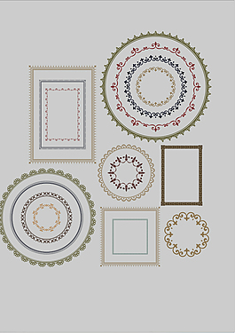 歐式花紋底紋矢量圖