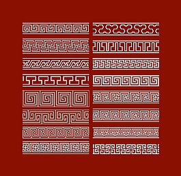 傳統(tǒng)花紋邊框矢量