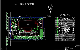 辦公樓綠化施工圖紙