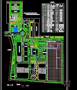 選煤廠廠區(qū)綠化景觀設計圖