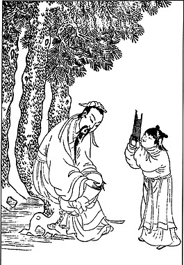 中國風古人物生活線稿158