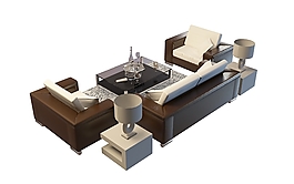 沙發(fā)茶幾3d模型