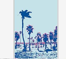 海灘矢量圖