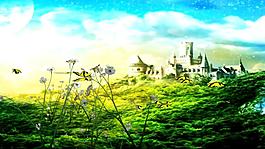 夢幻古堡背景
