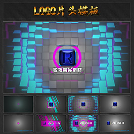 MG風(fēng)格動(dòng)感LOGO片頭AE模圖片