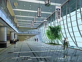 走廊3d效果圖