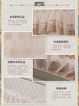 淘寶詳情模板歐式風格家居布藝商品細節