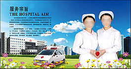 护士 医院展板图片
