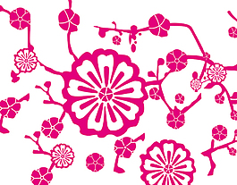 矢量桃花