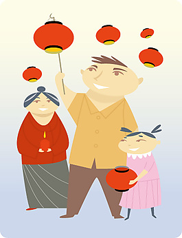 春節(jié)溫馨家庭