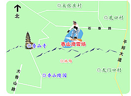 香山滑雪場位置示意圖