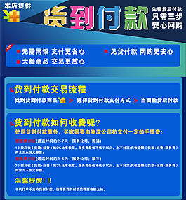 貨到付款海報一張
