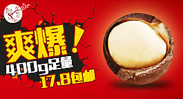 夏威夷果钻展海报psd下载