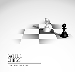 黑白国际象棋背景矢量素材