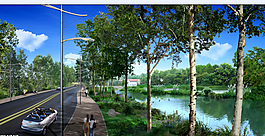 河邊馬路景觀設(shè)計(jì)