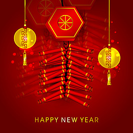 春節(jié)燈籠背景矢量素材