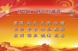 核心價(jià)值觀廣告牌