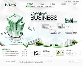 綠色科技素材cad網(wǎng)頁模板