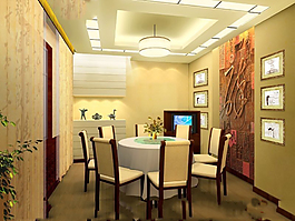 餐廳3d模型