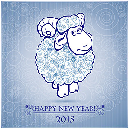 2015羊年背景矢量素材