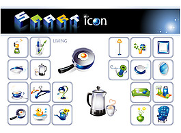 生活家居圖標psd網頁素材