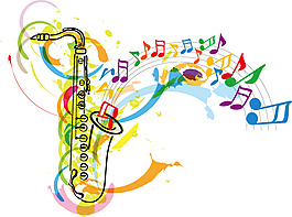 樂器背景矢量素材