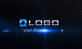 暗黑LOGO标志文字展示AE模板