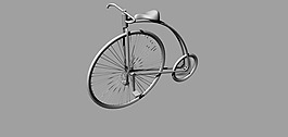古典自行車3d模型