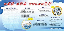 強素質(zhì)塑形象文明禮儀我先行公益展板