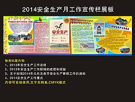 安全生產月工作宣傳欄展板下載