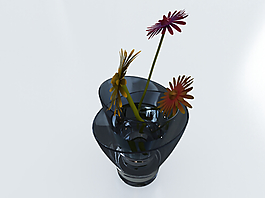 裝飾花擺件3d模型下載