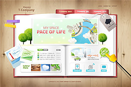 旅游休閑網(wǎng)頁psd網(wǎng)頁模板