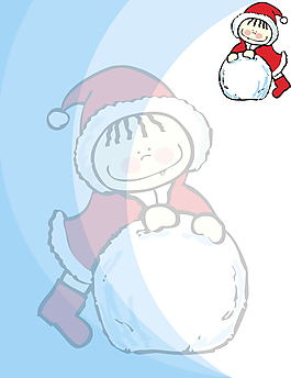 雪人宣傳海報背景圖片設計
