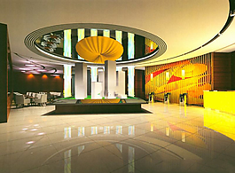 大堂大廳模型