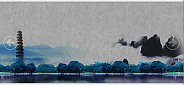 藍(lán)色水墨背景素材