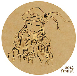 可愛少女風格創意插畫
