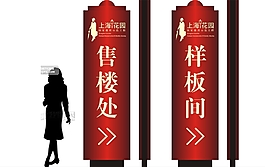 售樓處樣板間導視牌導向牌