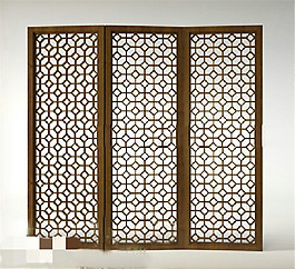 屏風(fēng)通花設(shè)計(jì)效果3D模型素材